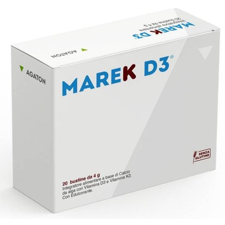 Agaton Marek D3 Integratore a base di Calcio e Vitamina D3 20 Bustine