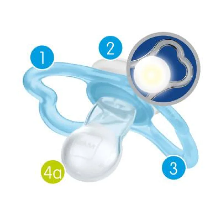 Mam Air Night Succhietto 6+ Mesi Silicone Neutro 2 Pezzi