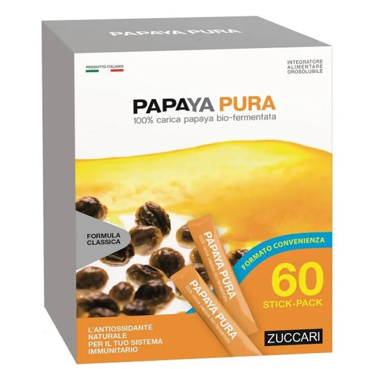 Zuccari Papaya Pura Integratore Difese Immunitarie 60 Stick Pack