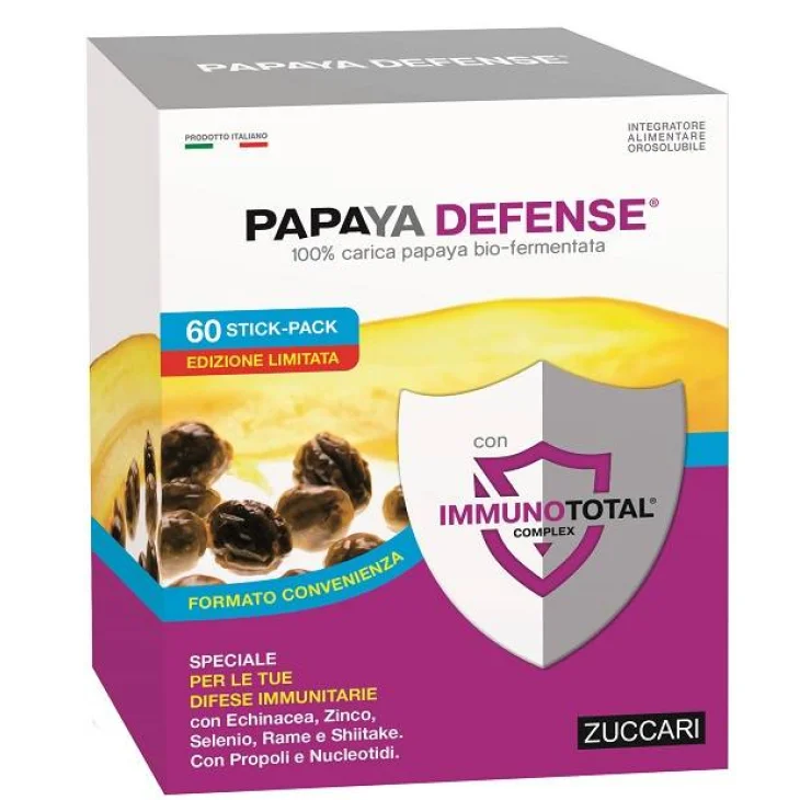 Zuccari Papaya Defense Integratore Difese Immunitarie 60 Stick Pack