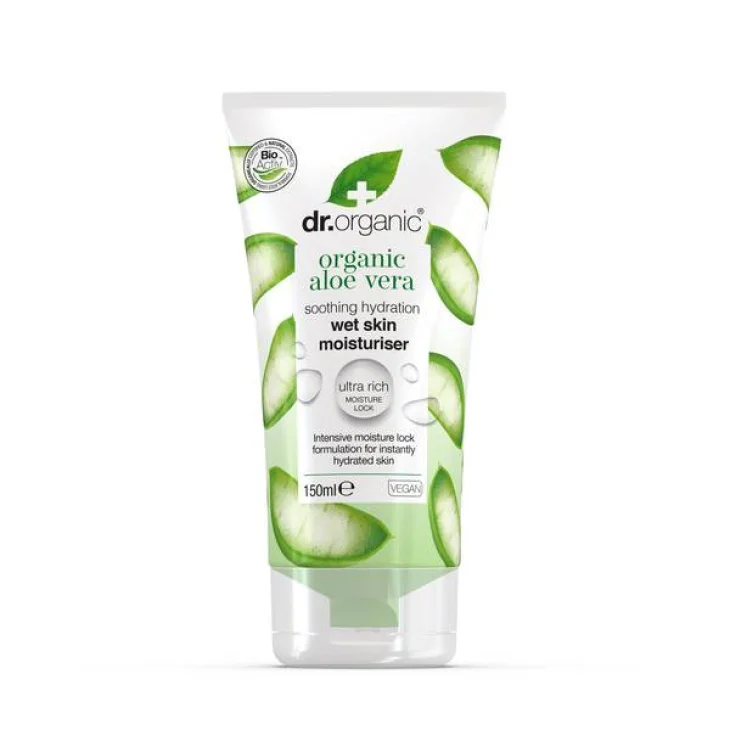 Dr Organic Aloe Vera Wet Skin Moisturiser Crema doccia per il corpo 150 ml