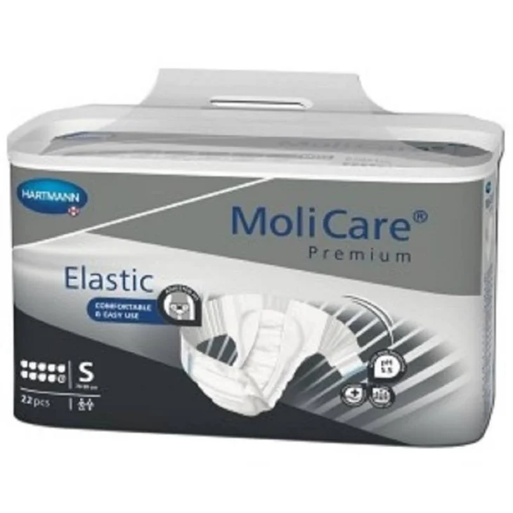 Molicare Premium Pannolino Mutandina Elastic con Ali Elasticizzate 10 Gocce S 22 Pezzi