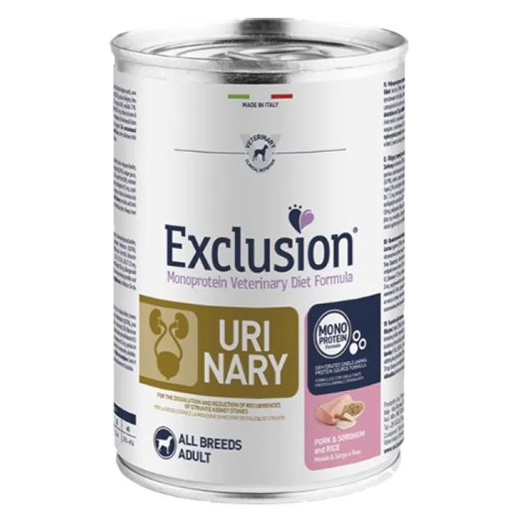 EXCLUSION MONOPROTEIN VETERINARY DIET FORMULA DOG RENAL PORK& SORGHUM AND RICE ALL BREEDS 200 G CANNED