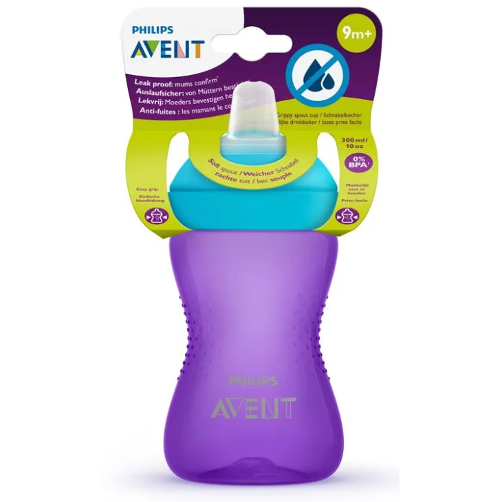 Philips Avent My Grippy Tazza Con Beccuccio Viola e Blu 300 ml