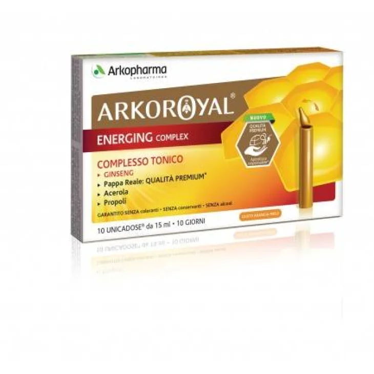 Arkoroyal Energing Complex Integratore energizzante e Tonificante 10 Flaconcini Da 15 ml
