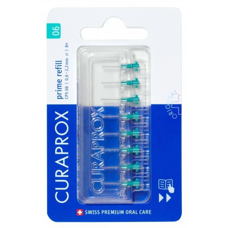 Curaprox Cps 06 Scovolino Prime Refill Turquoise 8 Pezzi