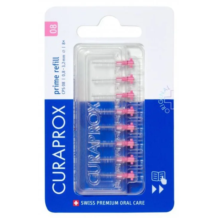 Curaprox Cps 08 Scovolino Prime Refill Pink 8 Pezzi