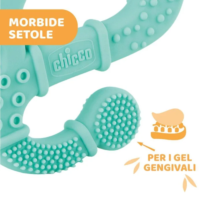 Chicco Massaggiagengive Soft Iguana con Setole Morbide Pink 2M+