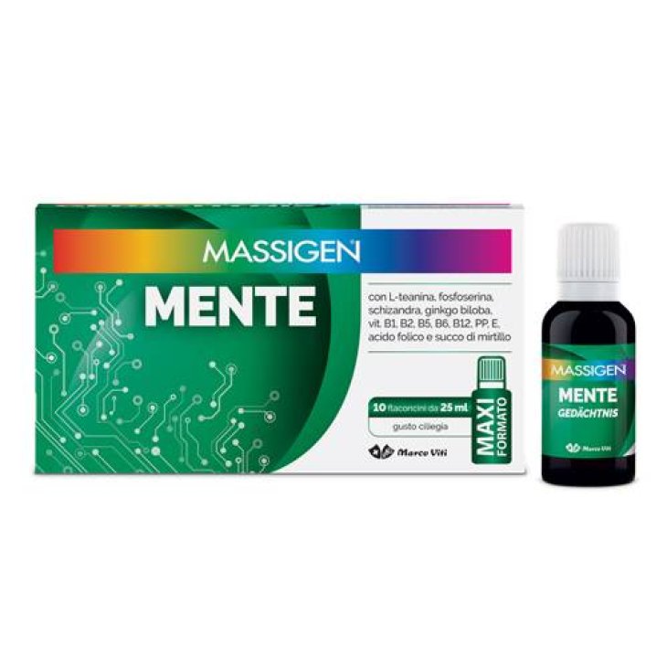 Massigen Mente Integratore Benessere Sistema Nervoso 10 flaconi da 25 ml