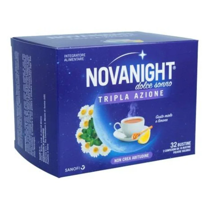Novanight Dolce Sonno Tripla Azione Integratore per il Sonno 32 Bustine