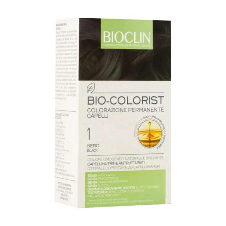 BIOCLIN BIO COLOR FAST&PERFECTION 1,0 NERO CREMA COLORANTE 60 ML + RIVELATORE IN CREMA 60 ML + BIO COLOR SHAMPOO 10 ML +BIO COLO