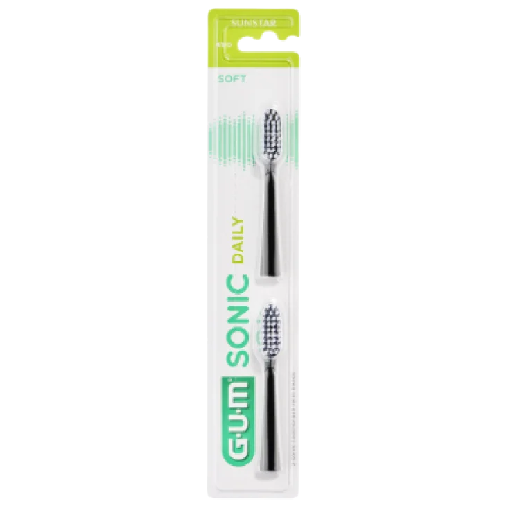 Gum Sonic Daily Testina Ricambio White 2 Pezzi