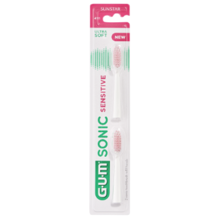 Gum Sonic Sensitive Testine di Ricambio 2 pezzi