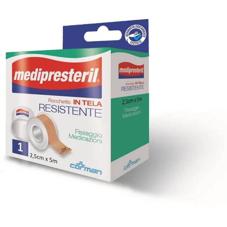 Medipresteril Cerotto in rocchetto in tela 5x250cm