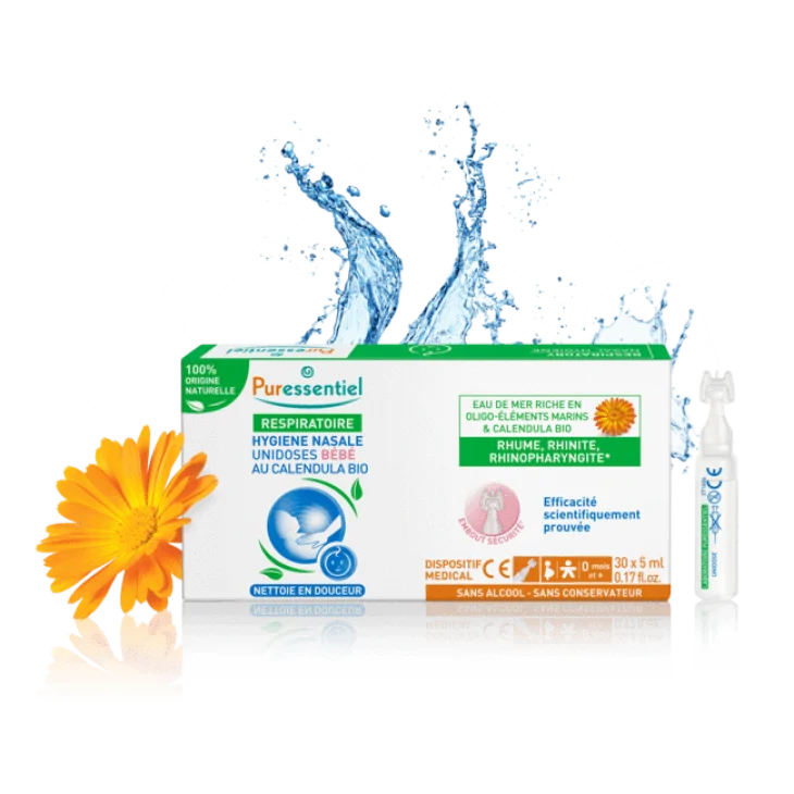 Puressentiel Igiene Respiratoria Nasale Bebe Calendula Bio 30 Dosi