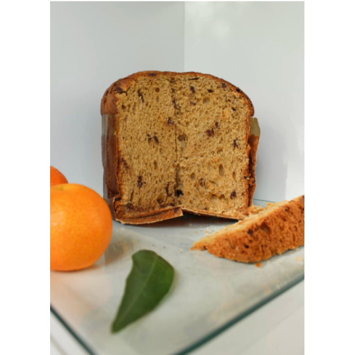 Nutrirsi Panettone Senza Zucchero Gocce di Cioccolato Fondente e Pasta d'Arancia 800 g
