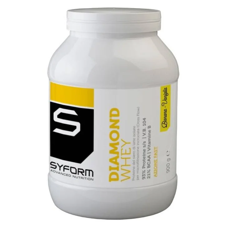 Syform Diamond Whey Integratore di proteine Banana/Vaniglia 900 g