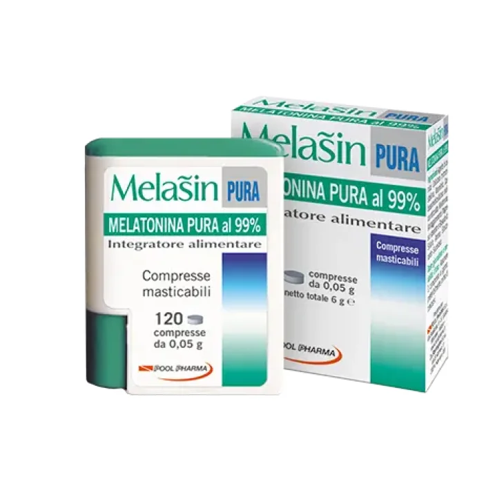 Pool Pharma Melasin Pura Integratore Melatonina 0.5 mg 120 compresse