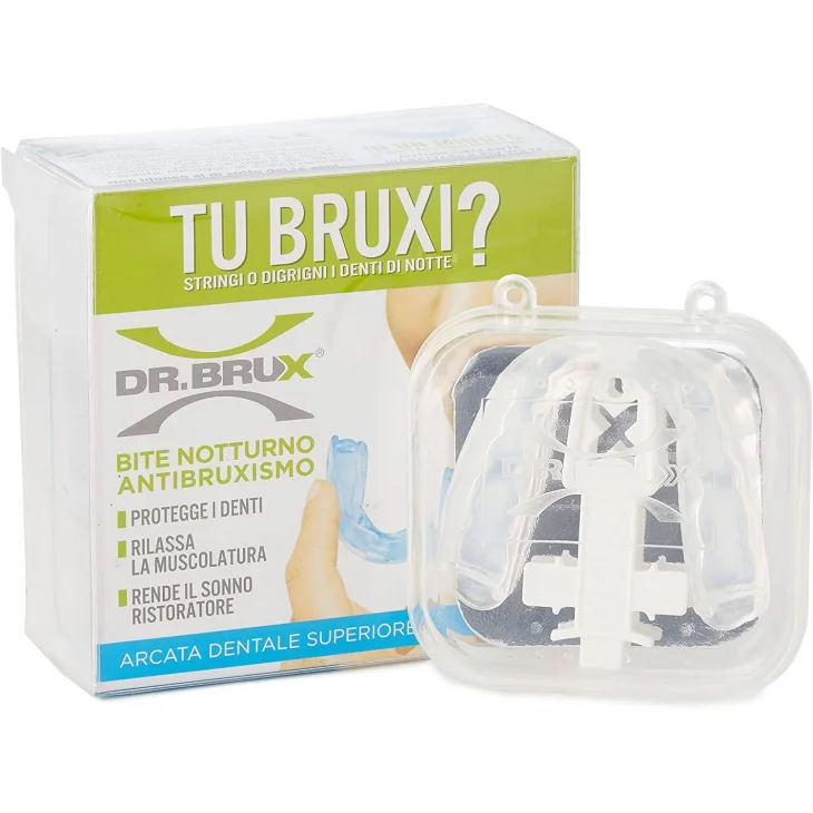 Dr. Brux Bite Trasparente antibruxismo per arcata dentale superiore