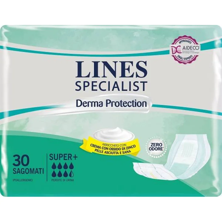 Lines Specialist Derma Pannoloni Sagomati Super Plus 30 pezzi