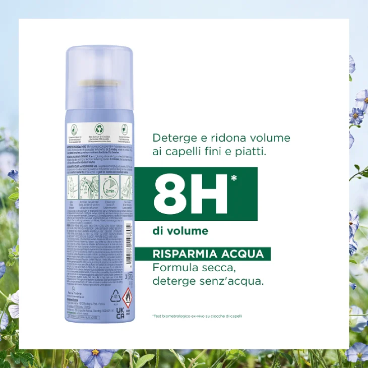 Klorane Shampoo Secco Volume al Lino BIO 150ml