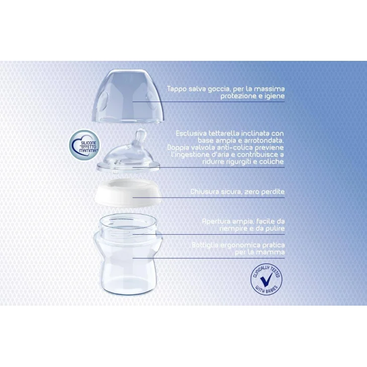 Chicco Biberon Natural Feeling Vetro 0M+ 150 Ml