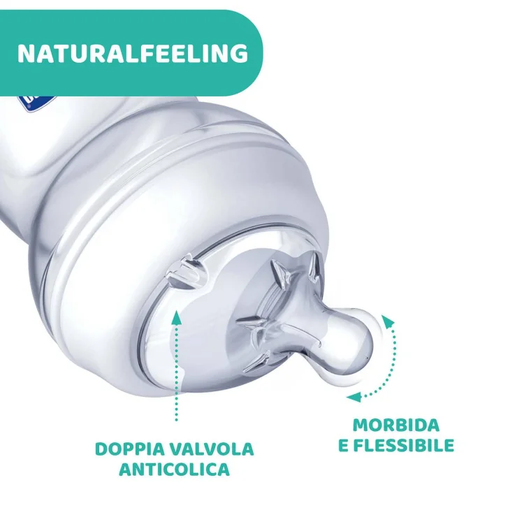 Chicco Biberon Natural Feeling Vetro 0M+ 150 Ml