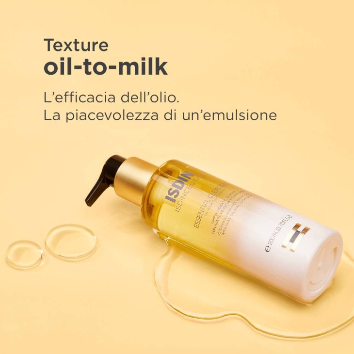 Isdin Essential Cleansing Olio Detergente Viso 200 ml