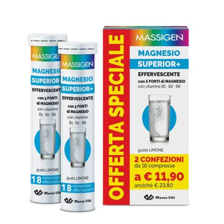 Massigen Magnesio Superior 18 +18 Compresse Effervescenti