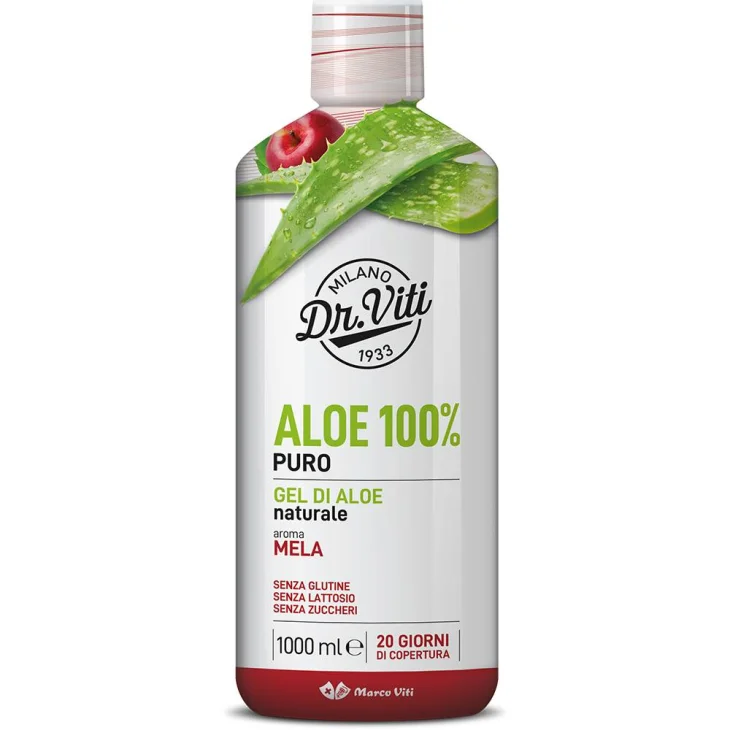 Dr Viti Aloe 100% Puro Aroma Mela Depurativo 1Litro