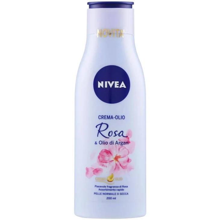 Nivea Body Crema-Olio Rosa & Olio Argan Idratante Corpo 500 ml