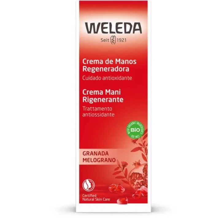 Weleda Crema Mani Melograno Rigenerante Antimacchie 50 Ml
