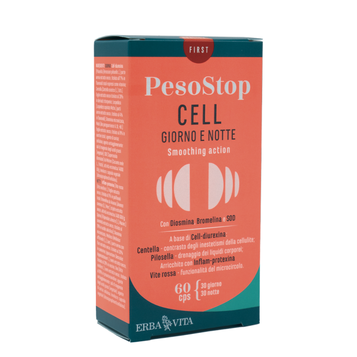 Erba Vita Peso Stop Cell Giorno/Notte Integratore Contro la Cellulite 60 Capsule