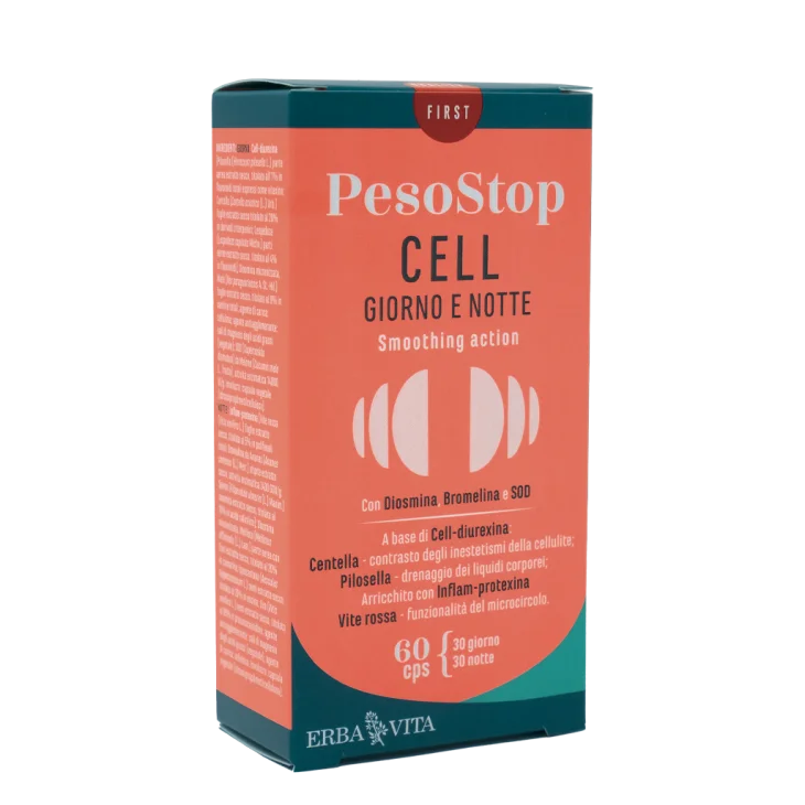 Erba Vita Peso Stop Cell Giorno/Notte Integratore Contro la Cellulite 60 Capsule