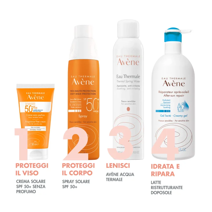 Av&egrave;ne Eau Thermale Crema viso senza profumo SPF50+ Protezione molto alta, Finish idratante invisibile, Pelle secca e sensibile 50ml