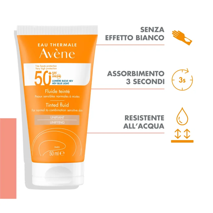 Avène Fluido Colorato SPF 50+ Solare Viso 50 ML