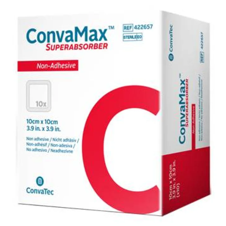 Convamax Medicazione Avanzata Super-Assorbente Non-Adhesive 7,5x7,5 cm