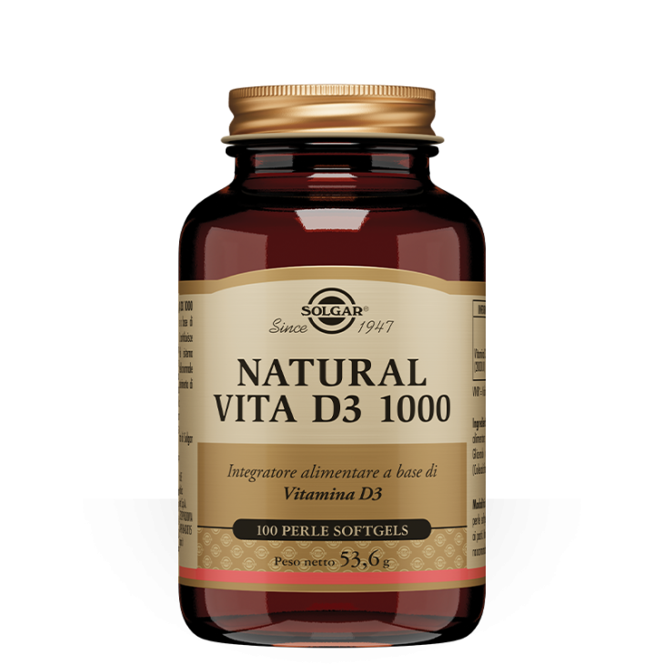 Solgar Natural Vita D3 Vitamina D 1000 100 Perle Softgel