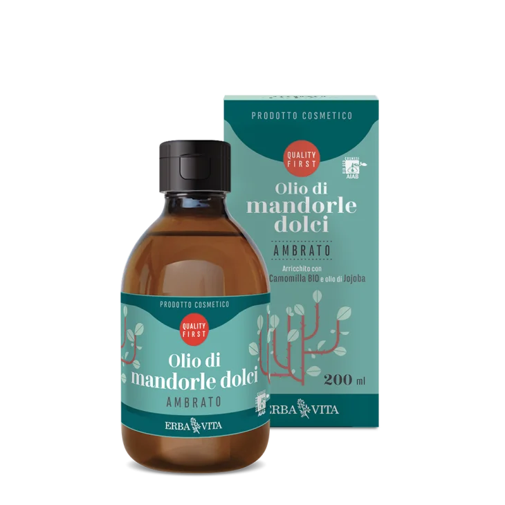 Erba Vita Olio Corpo Mandorle Dolci Profumato Ambrato 200 Ml