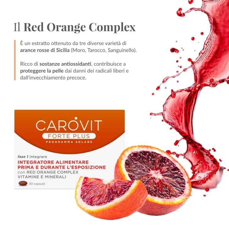 Carovit Forte Plus Programma Solare Integratore Pre-Durante l'Esposizione Solare 30 compresse