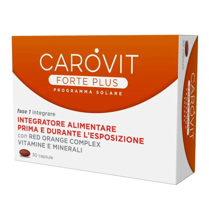 Carovit Forte Plus Programma Solare Integratore Pre-Durante l'Esposizione Solare 30 compresse