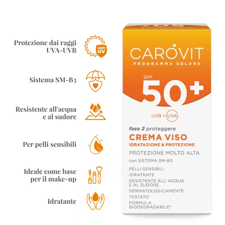 Carovit Programma Solare Crema Viso Spf 50+ 50 ml