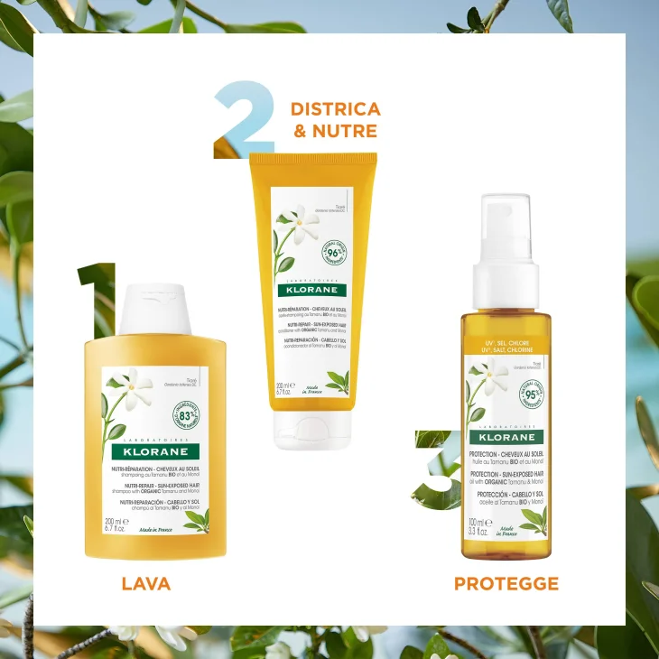 Klorane Shampoo Solare Nutritivo al Tamanu BIO & Monoï 200 ml