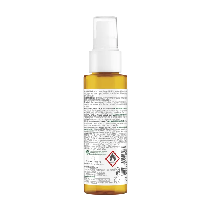 Klorane Olio al Tamanu BIO e Monoï Solare Capelli 100 ml