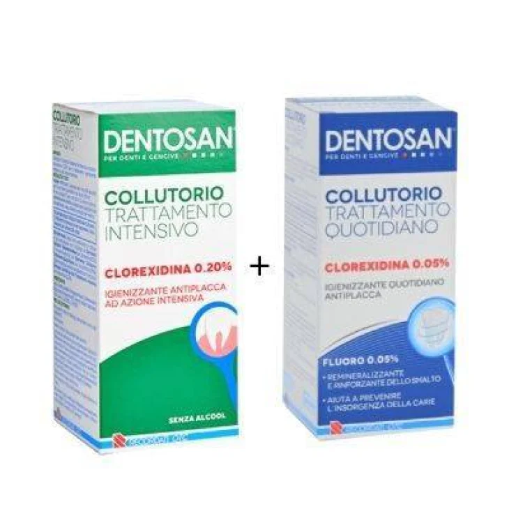 Dentosan Collutorio Bipack 0,2% Intensivo 200 Ml + 0,05% Quotidiano 200 Ml