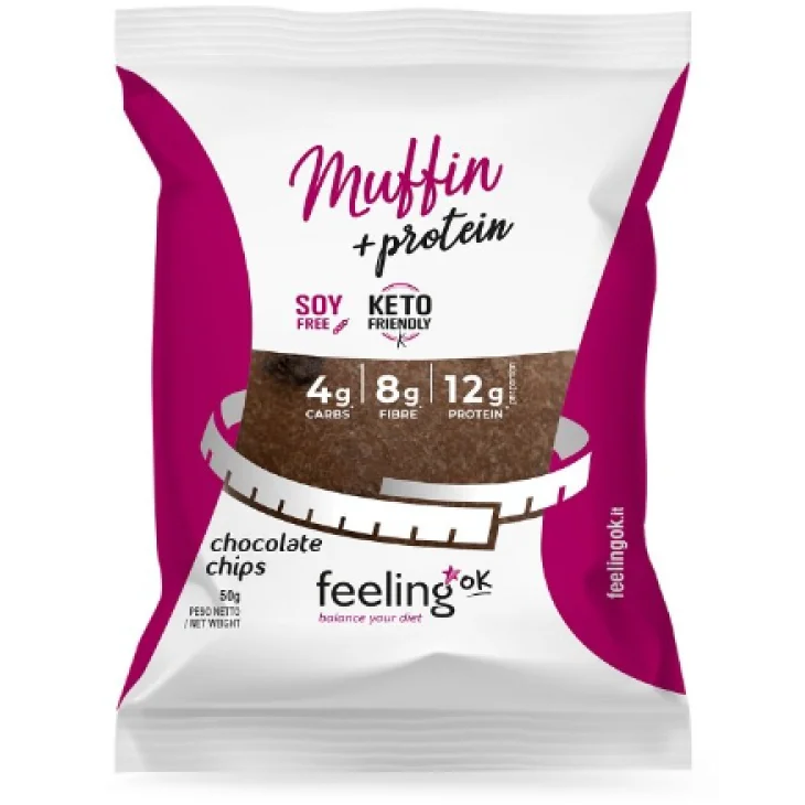FeelingOk Linea Start Muffin Gocce di Cioccolato 50 grammi