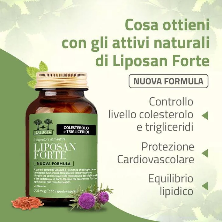 Salugea Liposan Forte Integratore Contro Colesterolo e Trigliceridi 60 capsule
