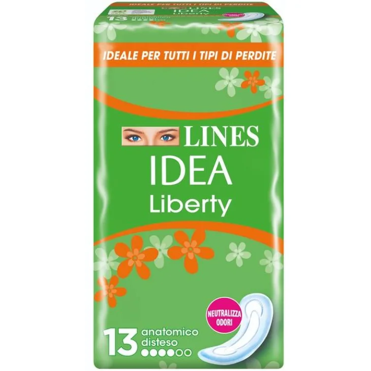 Lines Idea Liberty Assorbenti Anatomici Distesi 13 Pezzi