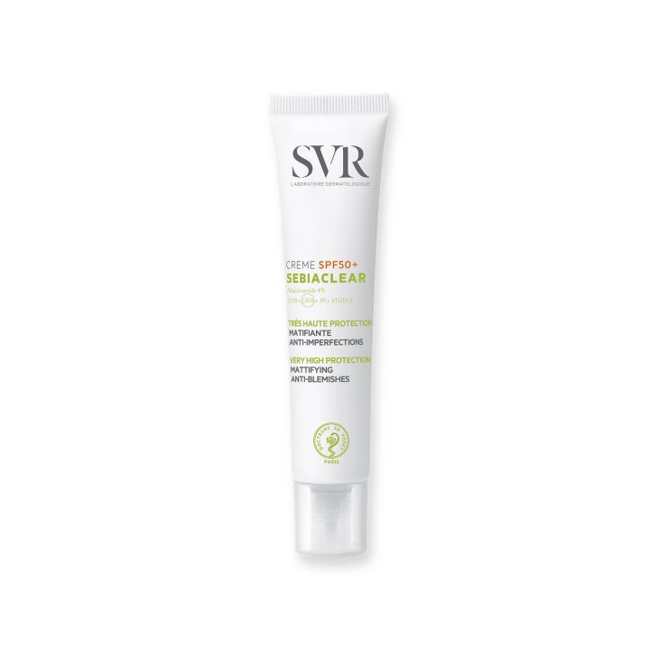 SVR Sebiaclear Crema Spf50+ Solare Viso Pelle con Imperfezioni 40 Ml