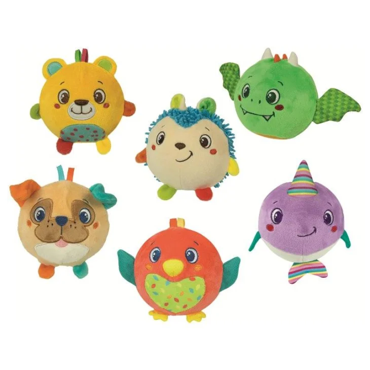 Clementoni Squeeze & Roll Soft Animals Piccoli Peluches 24 Pezzi Assortiti